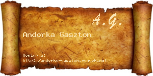 Andorka Gaszton névjegykártya